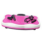 EXEFIT Vibration Platform Machine Power Plate Whole Body Therapy Shake Massager-Remote Control/Bluetooth Music/USB Connection/Adjustable Speed(Max Afford 330lbs) (Pink)