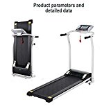 Keland (US STOCK) Mini Portable Folding Treadmill,Easy Assembly Electric Motorized Power Treadmill Running Machine with LED Displays,Home Office Gym Fitness Trainer Equipment (White)