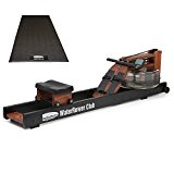 Water Rower Club S4 Rowing Machine Bundle with WaterRower Mat