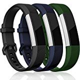 Maledan Bands for Fitbit Alta HR and Alta, Black Blue Green Small