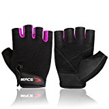 BEACE Weight Lifting Gym Gloves with Anti-Slip Leather Palm for Workout Exercise Training Fitness and Bodybuilding for Men & Women