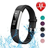 LETSCOM Fitness Tracker with Heart Rate Monitor, Slim Sports Activity Tracker Watch, Waterproof Pedometer Watch with Sleep Monitor, Step Tracker for Kids, Women, and Men