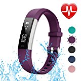 LETSCOM Fitness Tracker with Heart Rate Monitor, Slim Sports Activity Tracker Watch, Waterproof Pedometer Watch with Sleep Monitor, Step Tracker for Kids, Women, and Men
