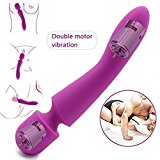 TIANYI Portable Electronic LED light vibrator Mobile Computer USB Rechargeable Power Suitable for Home Personal Fitness Sports Wireless Wand Massage Cordless Electric Massager (purple)