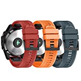 ANCOOL for Garmin Fenix 5 Band Easy Fit 22mm Width Soft Silicone Watch Strap for Garmin Fenix 5/Forerunner 935/Approach S60/Quatix 5 [NOT for Fenix 5X]