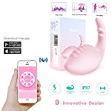 ROITB Jump Egg, Wireless Silicone Double Vibration Kegel Balls Massager,Smart App Bluetooth Controlle, 9 innovation and more than 1000 Frequencies – USA Shipping (Pink)