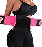 HURMES Waist Trainer Belt for Women – Waist Cincher Trimmer Slimmer Body Shaper Belt (Fluorescent Pink, L)