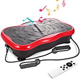 Mini Fitness Whole Body Vibration Machine Platform with USB Speaker (US Stock) (Red)