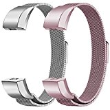 Oitom For Fitbit Alta HR Accessory Bands and For Fitbit Alta Band,Small 5.1″-6.7″ (Silver+Sakura Pink, Small 5.1″-6.7″)