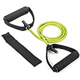 Tribe Single Resistance Band, Fitness Bands – With Door Anchor, Handles, Ankle Straps – Elastic Workout Bands For Resistance Training, Physical Therapy, Home Workouts, Boxing