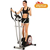 Elliptical Trainer Machines Magnetic Elliptical Workout Machine for Home Use (US Stock) (Black)