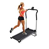 Homgrace Folding Manual Treadmill Running Machine. Mini Silent Home Fitness Training Machine With LED Display (black)