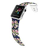 VODKE for Apple Watch Bands, Soft Silicone Strap Replacement iWatch Wristbands for Apple Watch Sport Series 3 Series 2 Series 1 Type-F2 38mm S/M