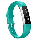 moreFit Fitness Tracker, Slim 2 Touch Screen Activity Health Tracker with Sleep Monitor, Wireless Pedometer Smart Wristband For Android iOS Phone, Silver/Green
