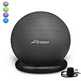 Trideer 75cm Exercise Ball Chair, Stability Ball with Ring & Pump, Flexible Seating, Improves Balance, Core Strength & Posture (Office & Home & Classroom)