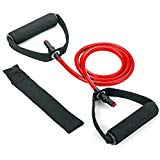 Tribe Single Resistance Band, Fitness Bands – With Door Anchor, Handles and Exercise Guide eBook – Your Perfect Workout Bands For Resistance Training, Physical Therapy, Home Workouts