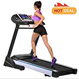 Fitness Folding Electric Treadmill WIFI Touch Screen 3.0HP Walking Running Machine Trainer Equipment [US STOCK] (3.0 HP – Black)