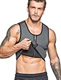 NonEcho Men Sauna Sweat Vest Weight Loss Waist Trainer Vest Neoprene Tank Top Shapewear Slimming Shirt Workout Suit