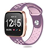 HUMENN For Fitbit Versa Bands, Replacement Accessory Breathable Sport Bands with Air Holes for Fitbit Versa Smartwatch