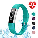 LETSCOM Fitness Tracker with Heart Rate Monitor, Slim Sports Activity Tracker Watch, Waterproof Pedometer Watch with Sleep Monitor, Step Tracker for Kids, Women, and Men