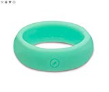 QALO Women’s Classic Silicone Ring, Aqua, Size 6