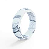 QALO Women’s Classic Silicone Ring, Marble, Size 5