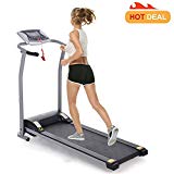 Fitness Folding Electric Support Motorized Power Jogging Treadmill Walking Running Machine Trainer Equipment [US STOCK] (1.5 HP – Silver)