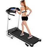 Merax Electric Folding Treadmill Motorized Running Machine with Wheels Easy Assembly (Black)