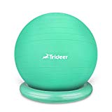Trideer Exercise Ball Chair, 65cm&75cm Stability Ball with Ring & Pump, Flexible Seating, Improves Balance, Core Strength & Posture (Office & Home & Classroom) (Ball with Ring (Mint Green), 65cm)