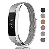 Fundro Compatible Fitbit Alta HR Alta Band, Milanese Stainless Steel Metal Replacement Band Magnetic Lock Fitbit Alta HR Alta, Women Men Small Large