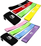 Physix Gear Sport Resistance Loop Bands Set 8 – Best Home Fitness Exercise Bands for Legs, Crossfit Workout, Physical Therapy, Pilates, Yoga & Rehab – Improve Mobility and Strength (Set of 8)