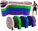 Physix Gear Pull Up Assist Bands – Best Heavy Duty Resistance Band for Assisted Pullups, Muscle Toning, Legs Glutes Crossfit Physical Therapy Stretch Pilates & Yoga – Improve Mobility & Strength -4SET