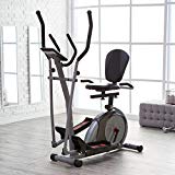 Top Rated Best Selling Affordable Total Body Workout Dual Elliptical Exercise Trainer Bike System- 3 in 1 Recumbent Upright Bike Portable Versatile Lightweight Steel Frame Electronic Monitoring System