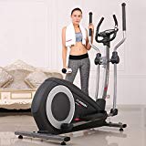 HARISON Elliptical Exercise Machine, Elliptical Trainer with 32 Levels of Resistance, Magnetic Exercise Bike with Monitor and iPad Holder. (gray)