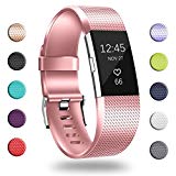 GEAK For Fitbit Charge 2 Bands, Classic Sports Replacement Bands for Fitbit Charge 2, Small Pinkgold