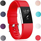 GEAK For Fitbit Charge 2 Bands, Classic Sports Replacement Bands for Fitbit Charge 2, Small Classic-Red