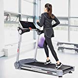 Goplus 2.05HP Folding Electric Treadmill Portable Jogging Running Fitness Machine Heavy Duty Incline Treadmill with LCD Display and Shock-Absorption System for Home and Gym