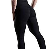 Women Sexy Ass Solid Workout Leggings Fitness Sports Gym Yoga Athletic Pants(Black-2, CN L(US M))