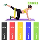 Letsfit Resistance Loop Bands, Workout Exercise Resistance Bands for Legs Butt Glutes Workout, Pilates, Yoga, Rehab, Physical Therapy with Carry Bag, eBook, and Online Videos