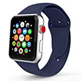 iYou Sport Band Compatible for Apple Watch Band 38MM 42MM, Soft Silicone Replacement Sport Strap Compatible for iWatch 2017 Apple Watch Series 3/2/1, Edition, Nike+, All Models More Colors Choose