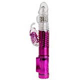 Flosky 9.84inch Multi Speed Strong Feeling Thrusting Vibrant Rabbit Dilldó Toys Massage Stick for Women (Pink)