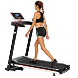 Folding Electric Treadmill Incline, Power Motorized Fitness Running Machine Walking Treadmill（US Stock） (2.0 HP/Black)