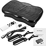 Bluefringe Fitness Vibration Platform Whole Full Body Shape Exercise Machine Vibration Plate Fit Massage Workout Trainer Vibration Platform Machine with Bluetooth and Two Resistance Bands