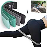 MVN Resistance Bands Set Exercises Guide Printed on Loop Bands to Tone Legs Butt Core and Arms Pilates Yoga Fitness Physical Therapy Rehabilitation (Green)