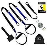 OMESICS Resistance Straps Trainer Kit Fitness Bodyweight Strength Training Bundle with Wall Mount Set Exercise Straps for Home Gym Outdoor Workouts