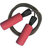 YZL Adjustable Jump Rope with Carrying Pouch by Fitness Factor Ergonomic, Durable, and Easy to Adjust Premium Jump Rope for Men,Women,Children of All Heights and Skill Levels (Red Wire Rope)