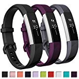 GEAK for Fitbit Alta HR Bands,Replacement Bands for Alta,3 Pack,Small,Black Gray Plum
