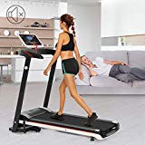 Hurbo Folding Electric Support Motorized Power Running Fitness Jogging Incline Machine Equipment Treadmill for Home Indoor Gym (Black 7)