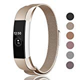 Fundro Compatible Fitbit Alta HR Alta Band, Milanese Stainless Steel Metal Replacement Band Magnetic Lock Fitbit Alta HR Alta, Women Men Small Large