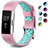 Maledan For Fitbit Charge 2 Bands, Replacement Accessory Sport Bands With Air Holes for Fitbit Charge 2 HR, Large